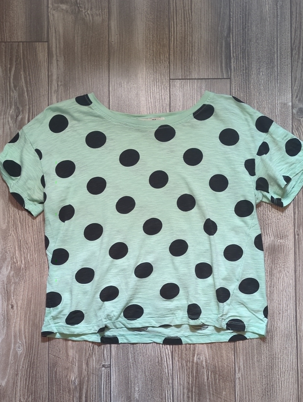 5/$25 Forever 21 Mint Polka Dot Short Sleeve Top S